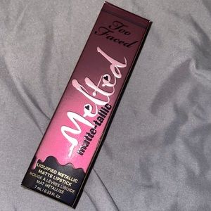 NEW Too Faced Melted Matte-tallic metalic liquid lipstick red maroon shimmer